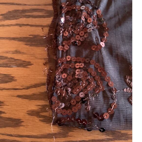 Mantilla Veil Chalina Wrap Sequin Brown - Picture 7 of 8